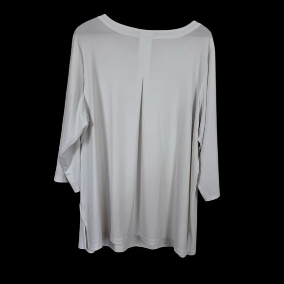 Susan Graver Modern Essentials Womens Liquid Knit Tunic Top Size 2XLP Minimalist - Picture 3 of 6